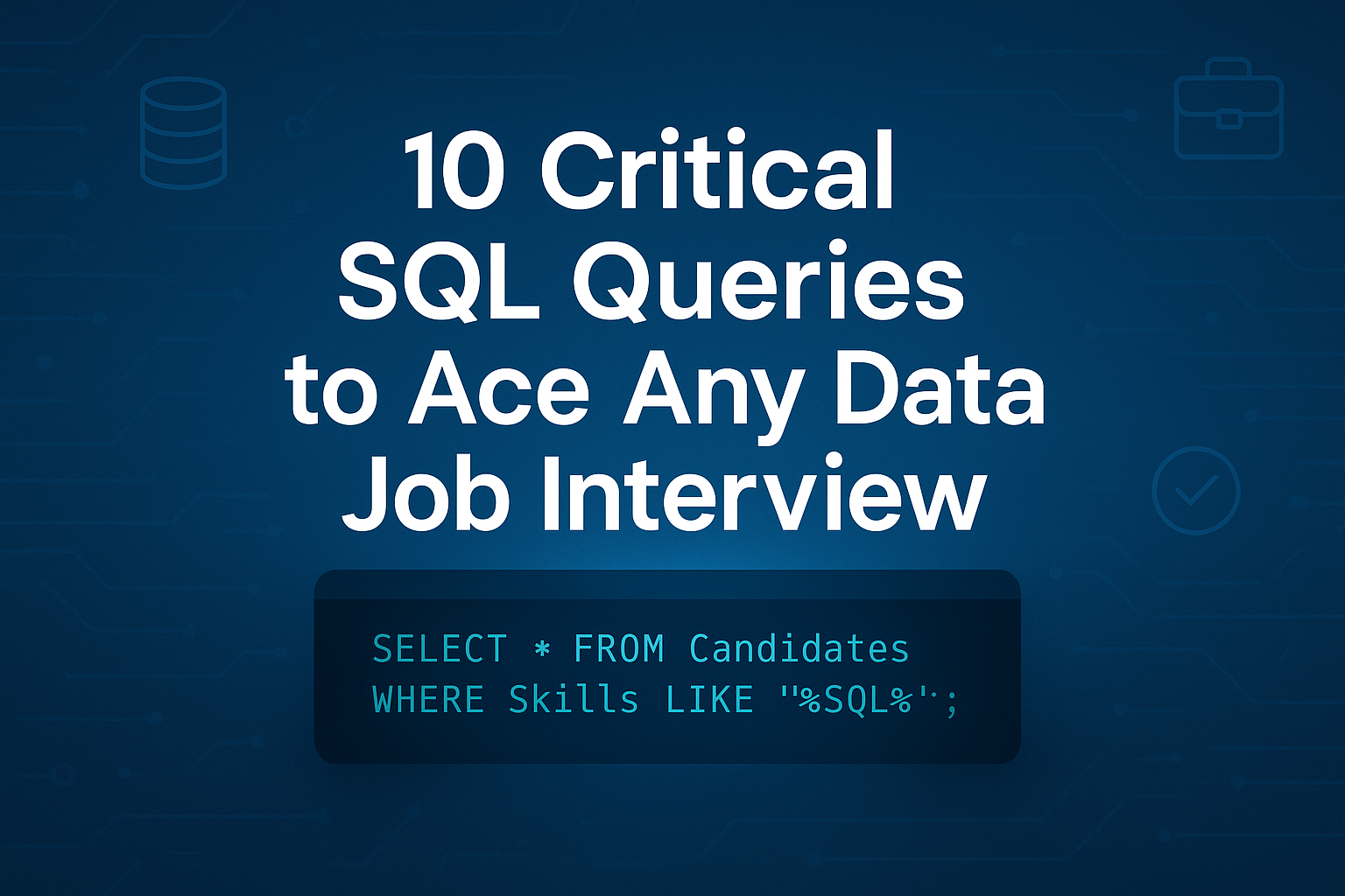 10 Critical SQL Queries to Ace Any Data Job Interview